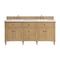 James Martin Vanities 72'' Double Vanity, Light Natural Oak w/ 3 CM White Zeus Quartz Top 424-V72-LNO-3WZ - alternate 1